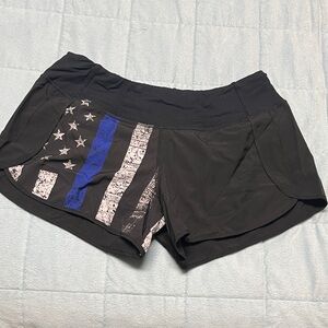 Black Women's Thin Blue Line Shorts